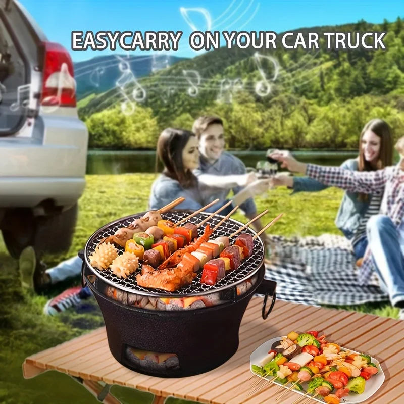 Cast Iron Charcoal Camping Stove for Outdoor Cooking