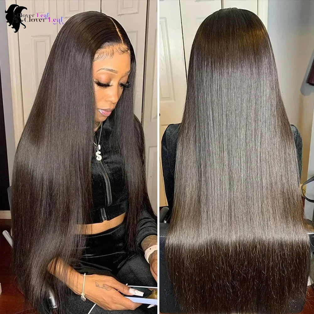 Straight Human Hair Bundles with Lace Closure