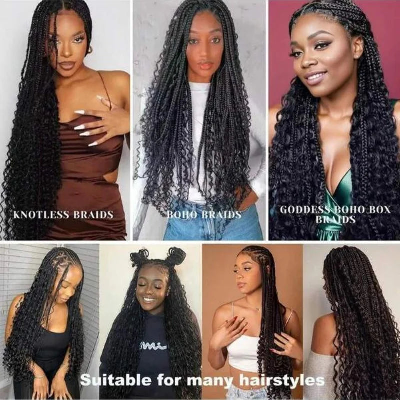Deep Wave Human Braiding Hair, 2 Bundles