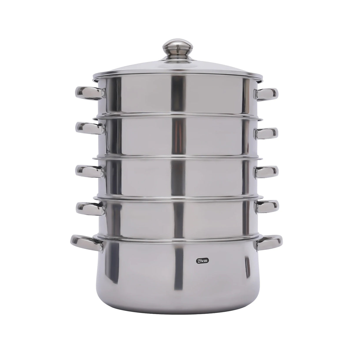 5 Tier 26 / 28 / 30cm Steam Cooker Steamer Pan Cook Food Veg Pot Stainless Steel
