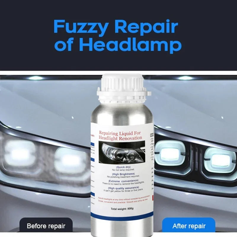 Car Headlight Polymer Polish, 800ml (2 Pack)