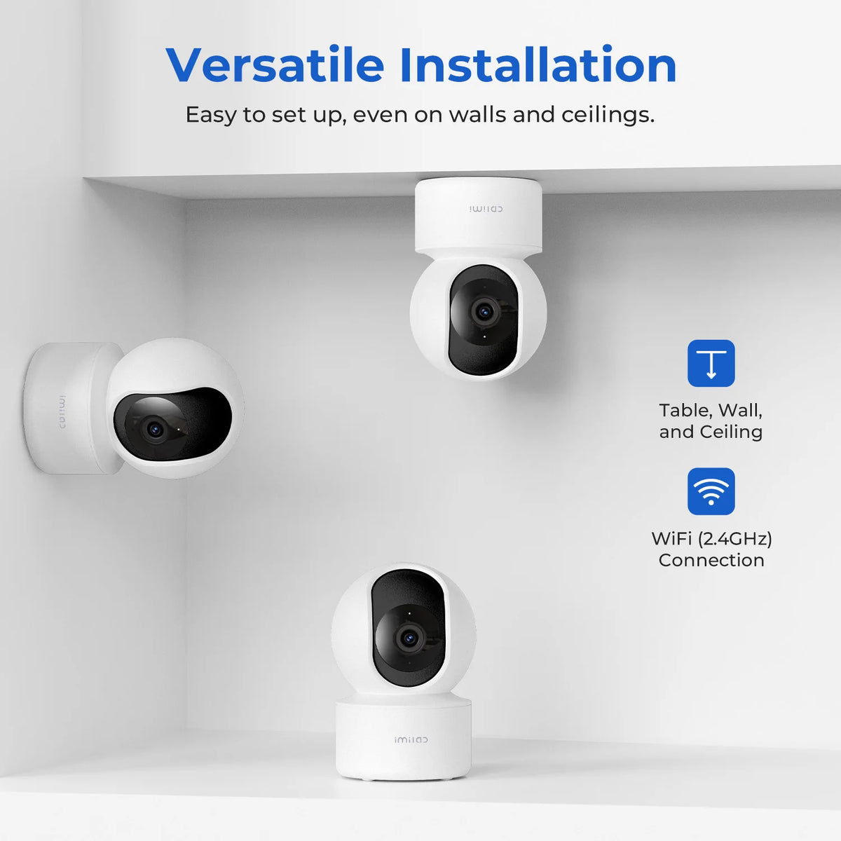 C22 3K IP Indoor Camera Detection Color Night Vision Monitor for Baby 2-Way Audio Wi-Fi6 Powerful AI Algorithm White