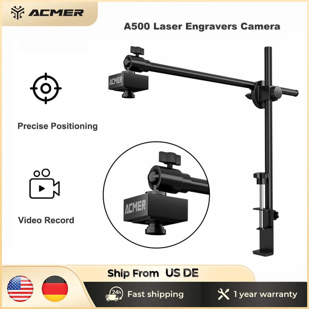 ACMER A500 Laser Engravers Camera Lightbrun Precise Positioning For CO2 Laser Engraving Machine HD Camera Support Video Record