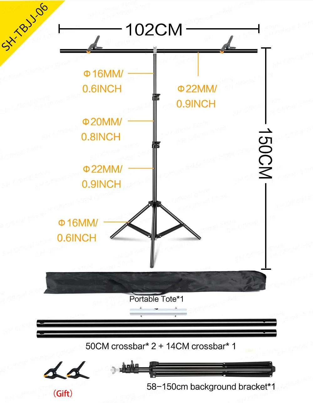 Photography Photo Studio T-Shape Backdrop Background Stand Frame Support System Kit For Video Chroma Key Green Screen With Stand