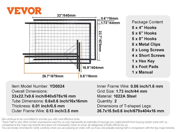 Double-Sided Gridwall Display Tower, Wire Grid Panels for Craft Shows and Retail