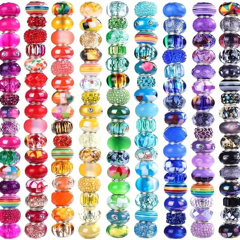 Multicolor Acrylic Spacer Beads, 12mm, 100 Pack