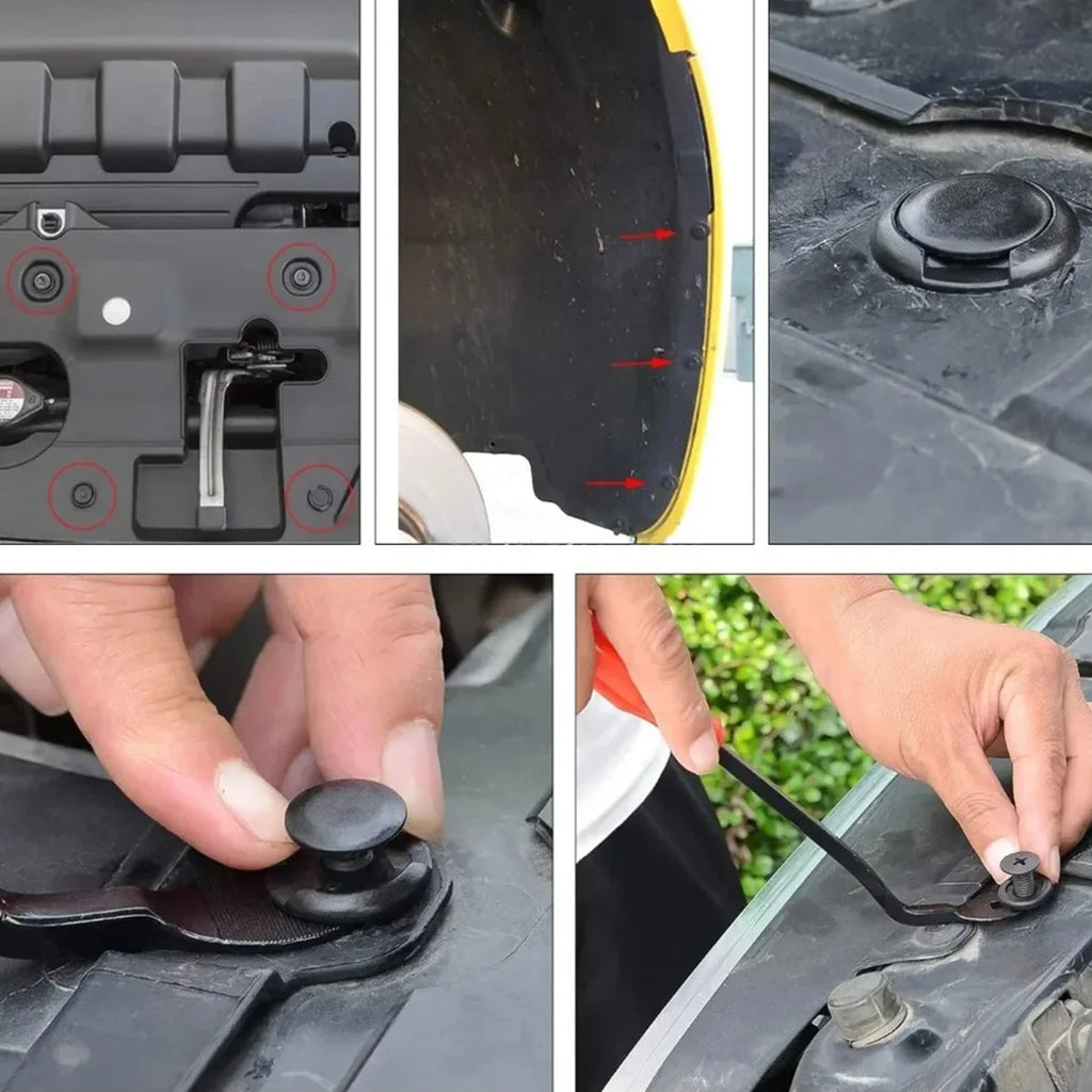 725Pcs Car Push Retainer Clips Auto Fasteners Assortment 23 Sizes Bumper Fender Rivets with 10 Cable Ties and Fasteners Remover