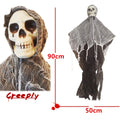 Hanging Horror Skull Halloween Decoration, Haunted House Party Prop for Indoor and Outdoor