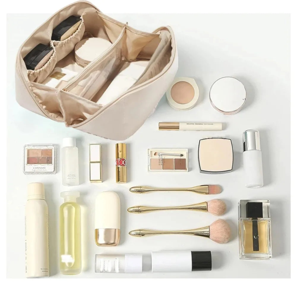 Large Makeup Organizer Bag, Travel Cosmetic and Toiletry Case for Women