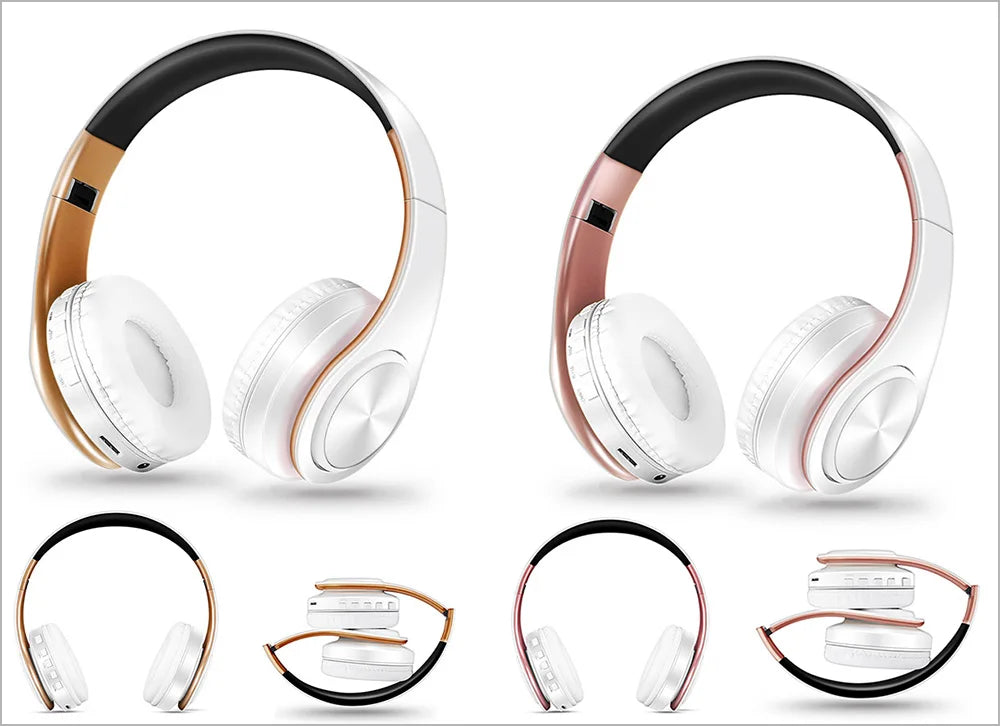 Wireless Bluetooth Stereo Headset Upgrading Sports Overhead Earphone with Mic for Smart Phone TV PC Tablet - Music