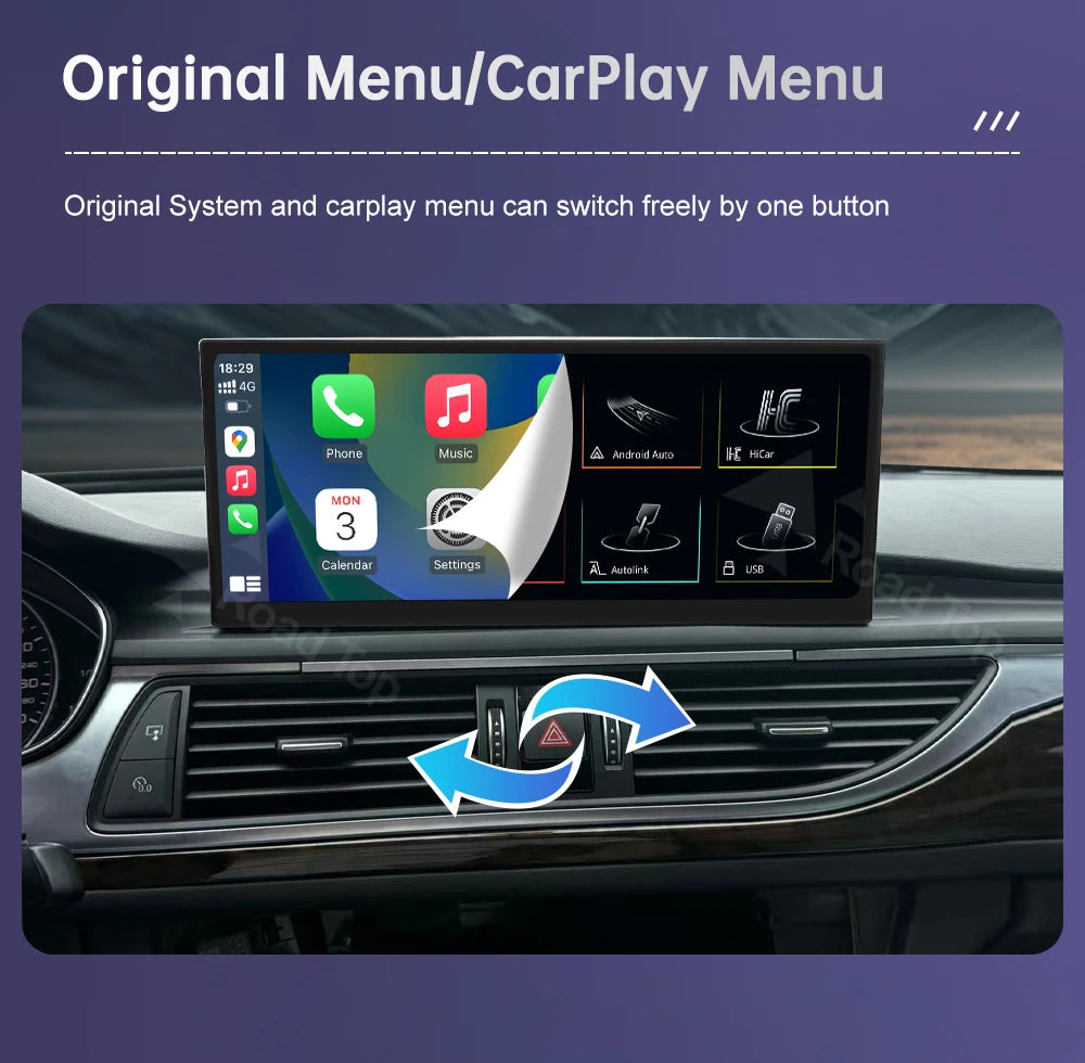 Road Top 12.3" Wireless CarPlay & Android Auto Car Screen