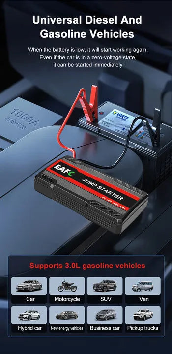 12V Car Jump Start 600A-2000A Car Battery Starter Booster Auto Starting Device Emergency Start Portable Power Bank