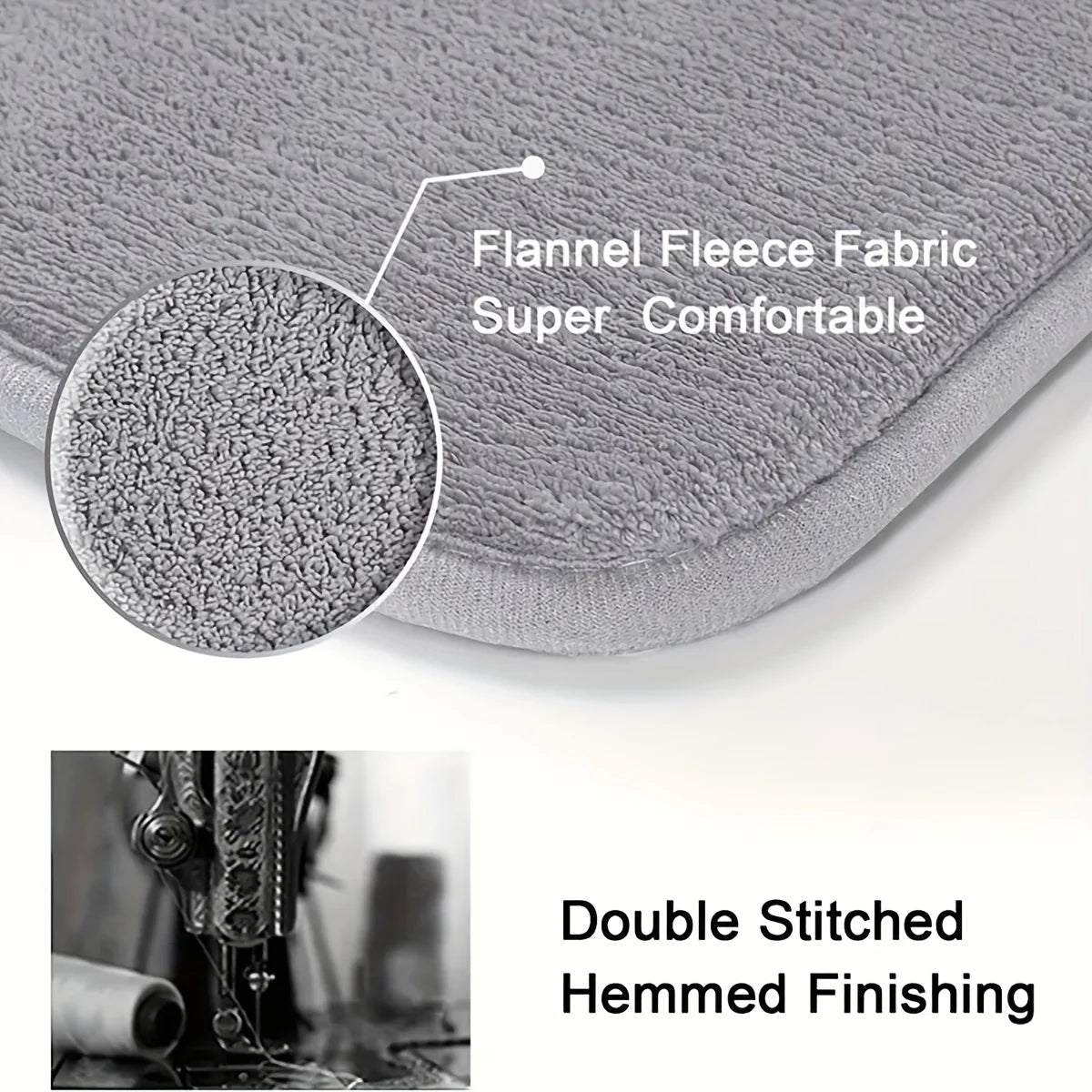 Long Kitchen Runner Rug Cozy Plush Flannel Floor Rug Non Slip Water Absorbent Decorative Mat for Bathroom