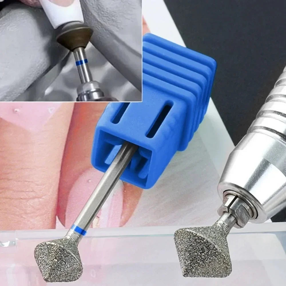 Diamond Nail Drill Bit 3/32 inch, Rotary Cuticle Cleaning Burr for Manicure Drills