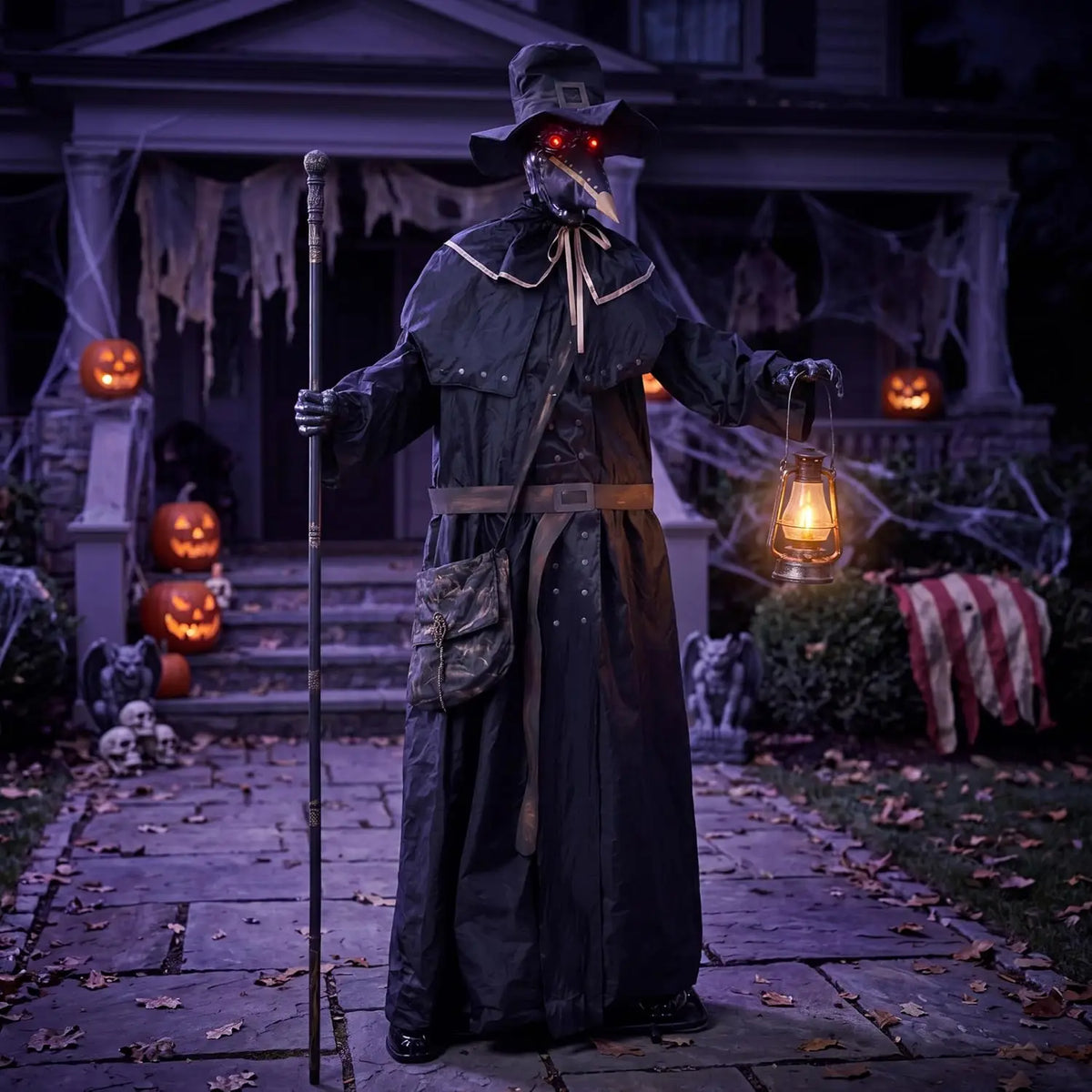 Halloween 75 in Animated Ghost Doctor, Sound Activated with Rotating Head