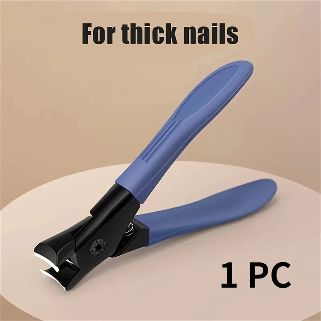 Ergonomic Toenail Clipper for Thick Nails, Wide-Jaw Foot Care Nail Cutter