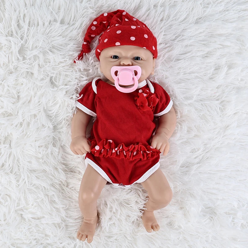 Unpainted Full Body Silicone Reborn Baby Dolls Lifelike Newborn Doll Baby DIY Blank Kit for Children Christmas Toys