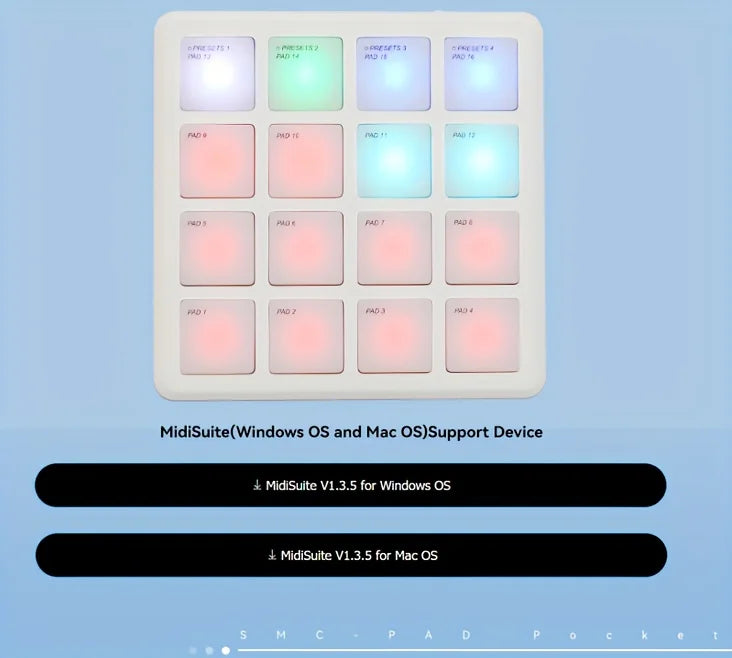 M-VAVE 16-Pad RGB Backlit MIDI Controller, Portable Music Production Pad