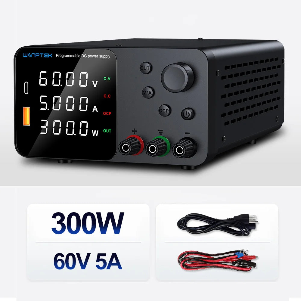 Wanptek Adjustable DC Lab Power Supply 30V 10A, Multi-Range Bench Power Source