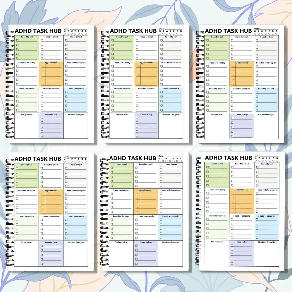 1 Piece Spiral Binding Cleaning Planner Notebook Visual Layout Household Organizer Daily Chore Schedule Journal for Home Tidying Management