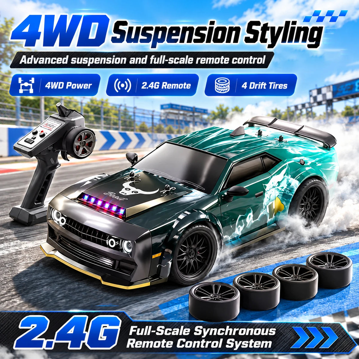 ZNLYRION 70KM/H RC Toy SG216PRO 4WD RC Drift Car 1:16 Scale  2.4G Remote Control Brushless Racing Car With LED Lights for Adults