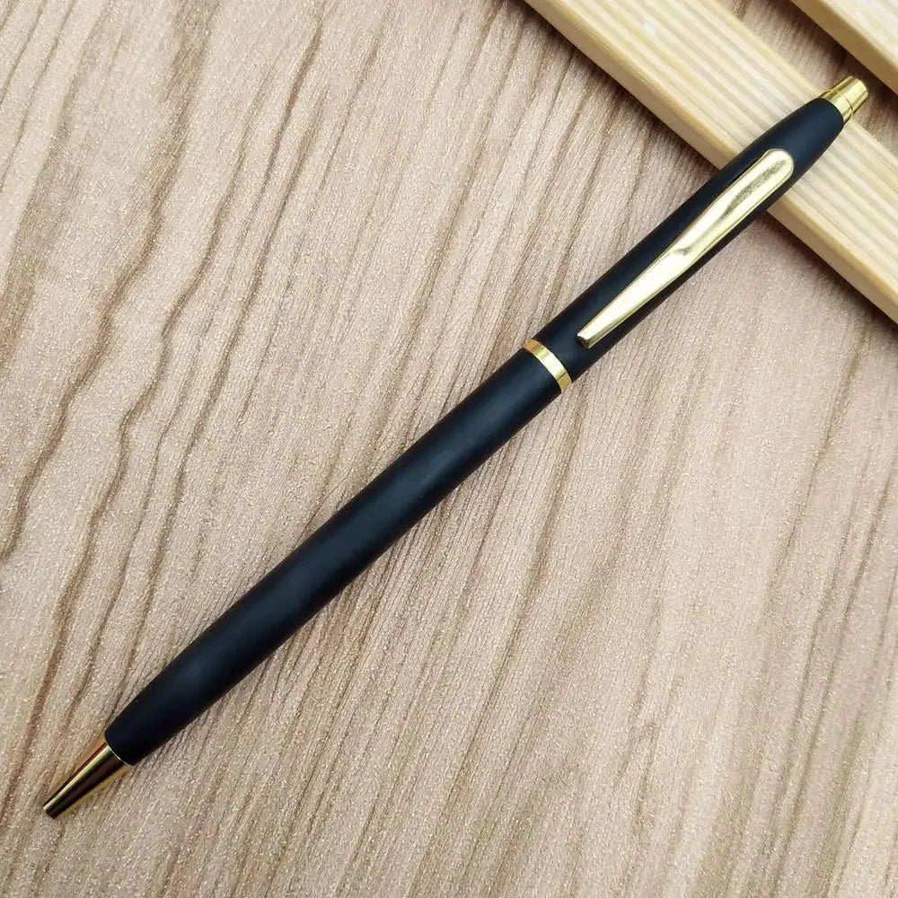 Classic Design Ballpoint Pens Commercial Metal Ballpoint Pen Luxury Portable  Rotating Automatic Ball Pen Exquisite Writing Tool
