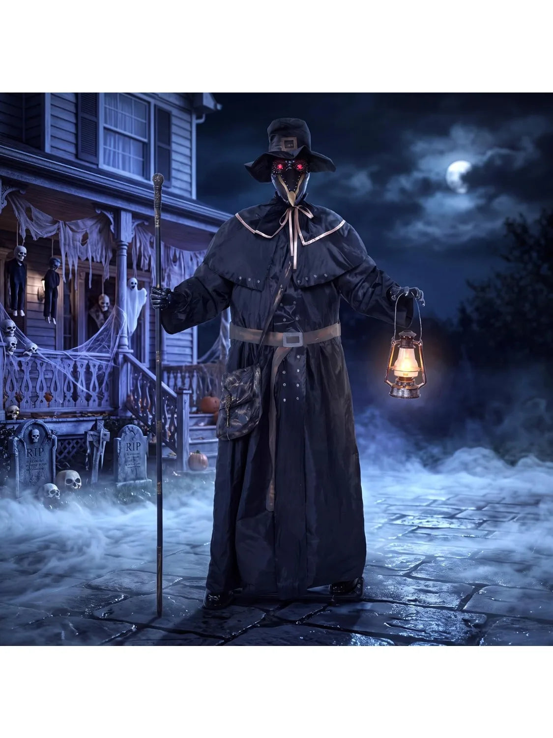 Halloween 75 in Animated Ghost Doctor, Sound Activated with Rotating Head