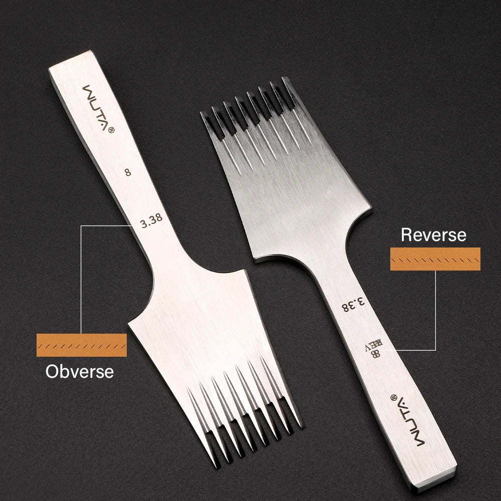WUTA 1pc High Quality Sharp Leather Chisel French Style Pricking Iron Die-steel Leather Punching Tool Polish-2.7/3.0/3.38/3.85mm