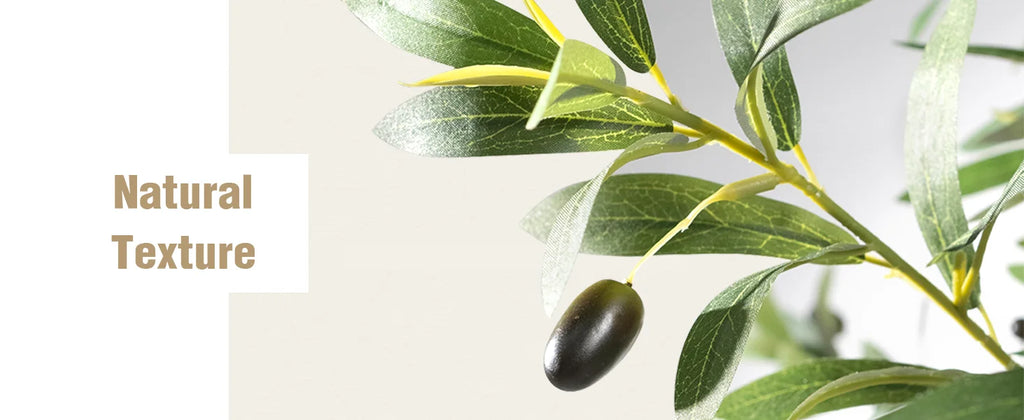 5/6/7/8 Olive Trees Artificial Indoor Faux Olive Tree with Black Pot Silk Fake Plant with Natural Wood Trunk and Lifelike Fruits for Home Office Decor