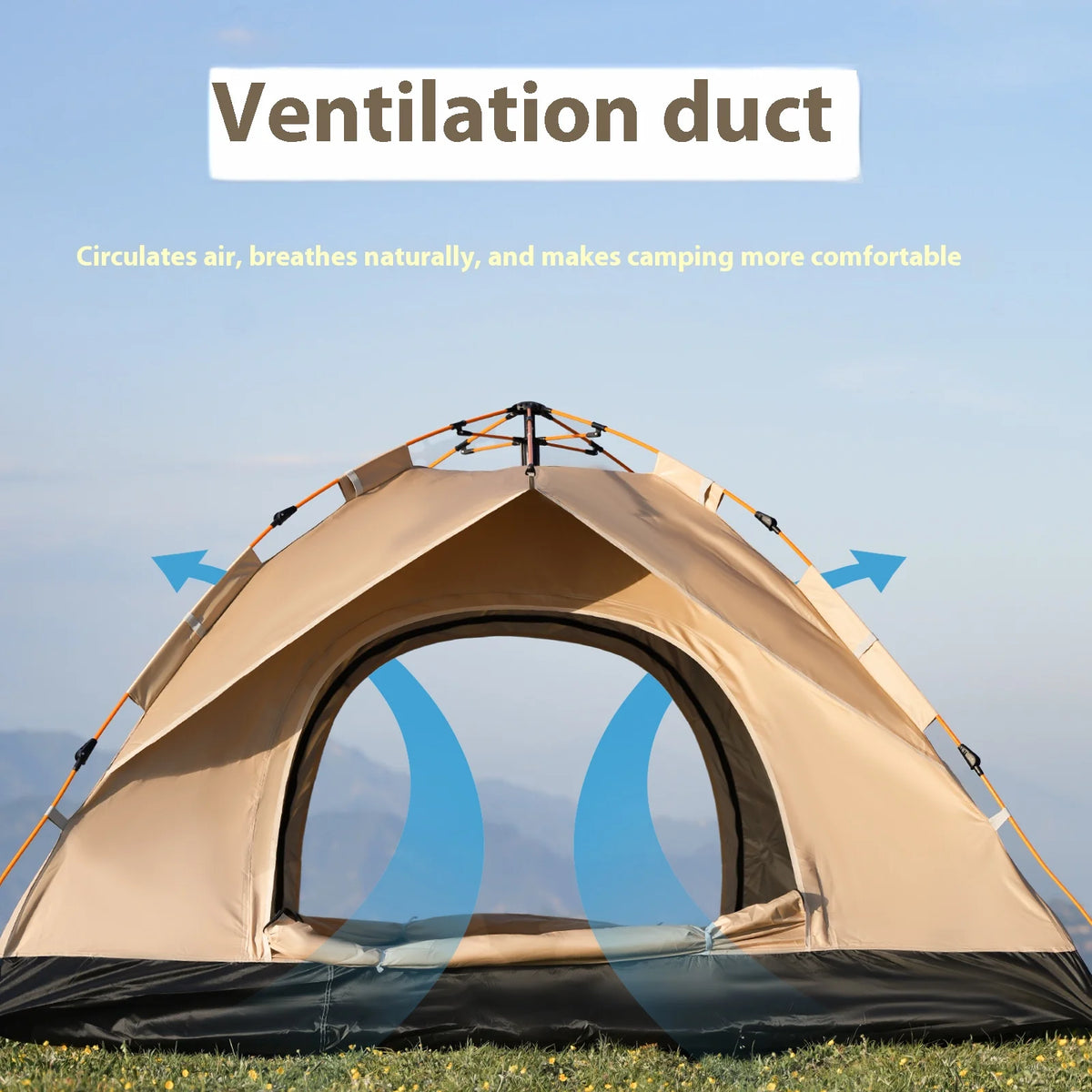 Pakicetus Instant Setup Pop-Up Tent, Waterproof Sun & Rain Protection for Camping Beach Fishing