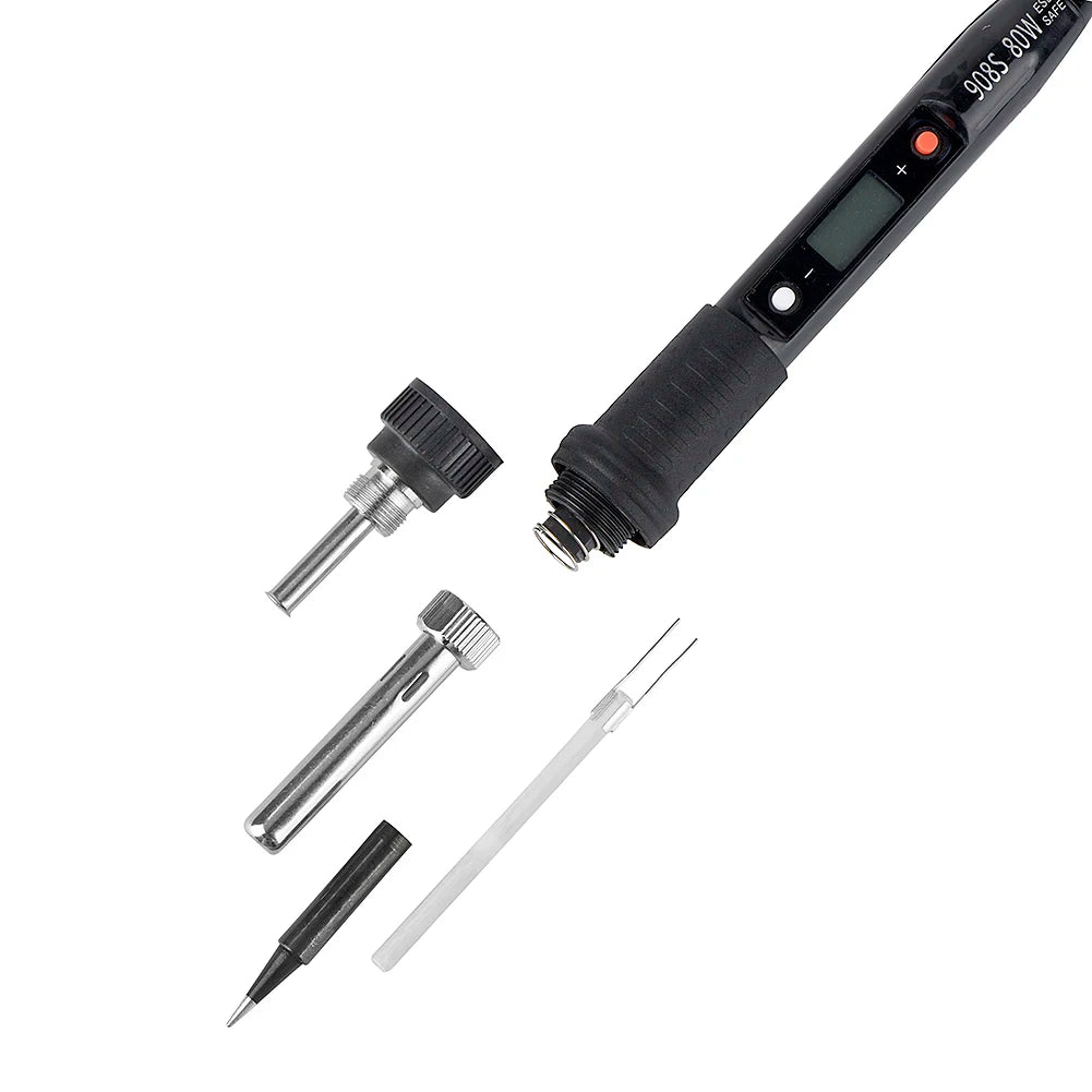 80W Electric Soldering Iron Kit with LCD Temperature Control, Tips and Solder Paste