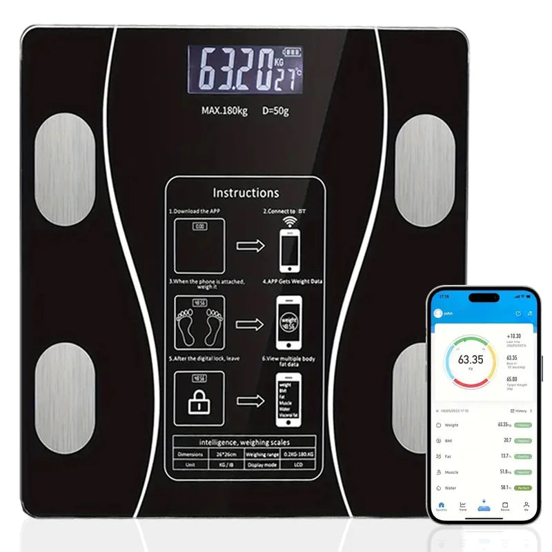 Smart Body Fat Scale with Bluetooth App