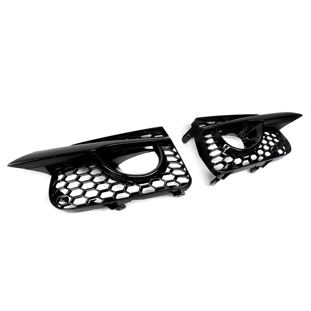 For 2014-2017 Infiniti Q50 Fog Light Grille Covers Honeycomb Style Gloss Black