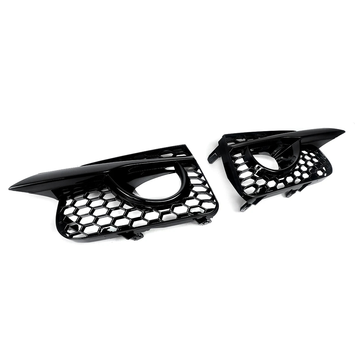 For 2014-2017 Infiniti Q50 Fog Light Grille Covers Honeycomb Style Gloss Black