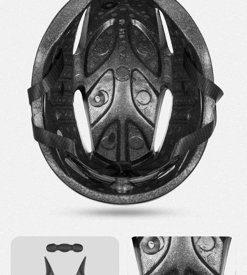 ROCKBROS Bicycle Helmet  Aero Cycling Helmet Integrally-molded Bike Helmet Men Women Goggles Lens MTB Road Cycling Equipment