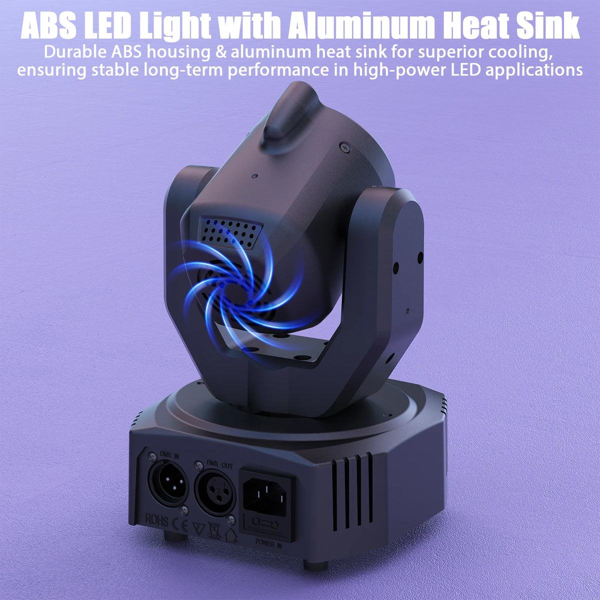 Mini 30W Beam Pattern Moving Head Light RGB DMX Sound Activated Strobe Effect Stage Light for DJ Disco Party Christmas