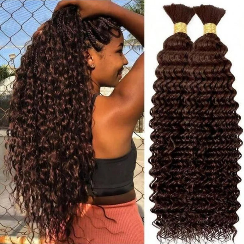 Deep Wave Human Braiding Hair, 2 Bundles