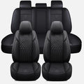 The Complete Set Of Car Interior Accessories For Car Seat Covers Is Suitable For Dodge Leather Car Seat Cover Protectors, 5-Seat Complete Front And Rear Cushions