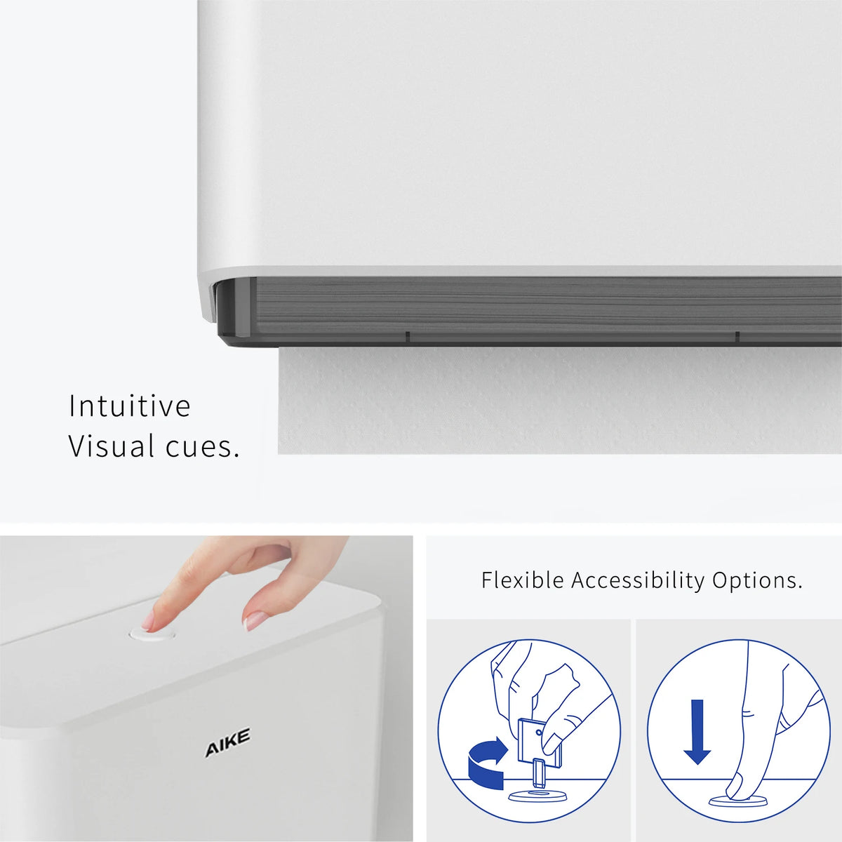 Wall-Mounted Paper Towel Holder with Lock, No Drilling