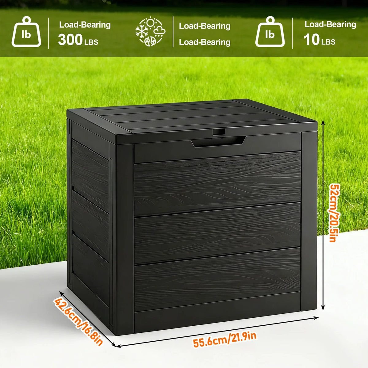 35 Gallon Lockable Resin Deck Box
