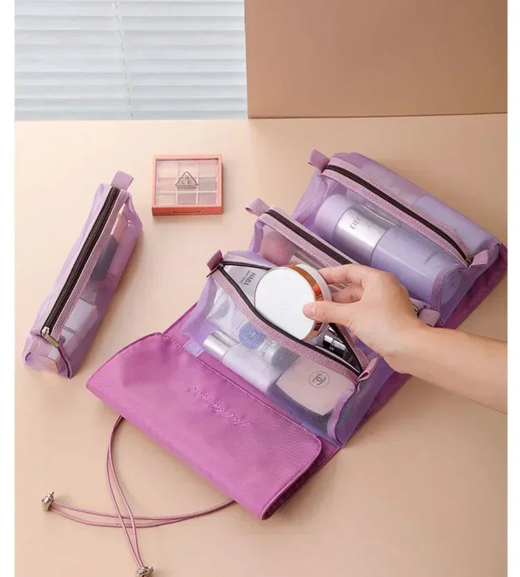 Large Makeup Organizer Bag, Travel Cosmetic and Toiletry Case for Women