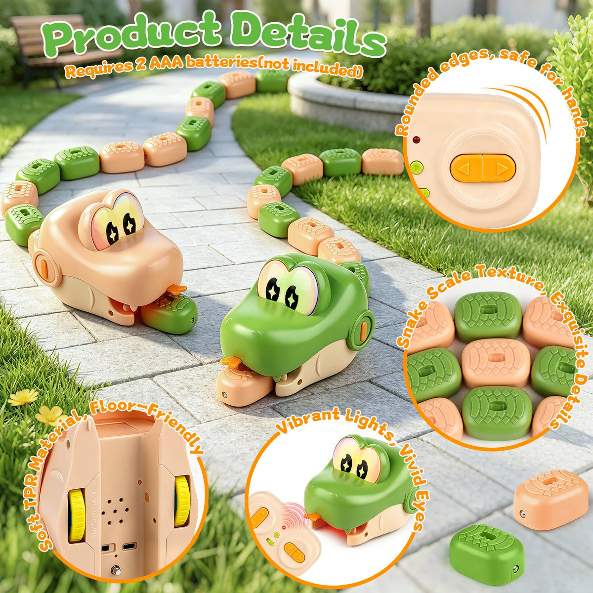 2-Player Remote Control Snake Battle Toy