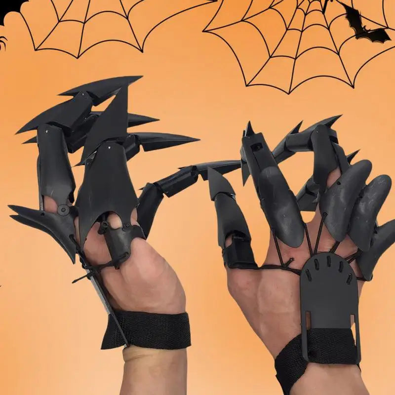 Halloween Articulated Skeleton Finger Extensions, 3D Printed Claws