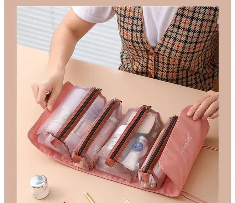 Large Makeup Organizer Bag, Travel Cosmetic and Toiletry Case for Women
