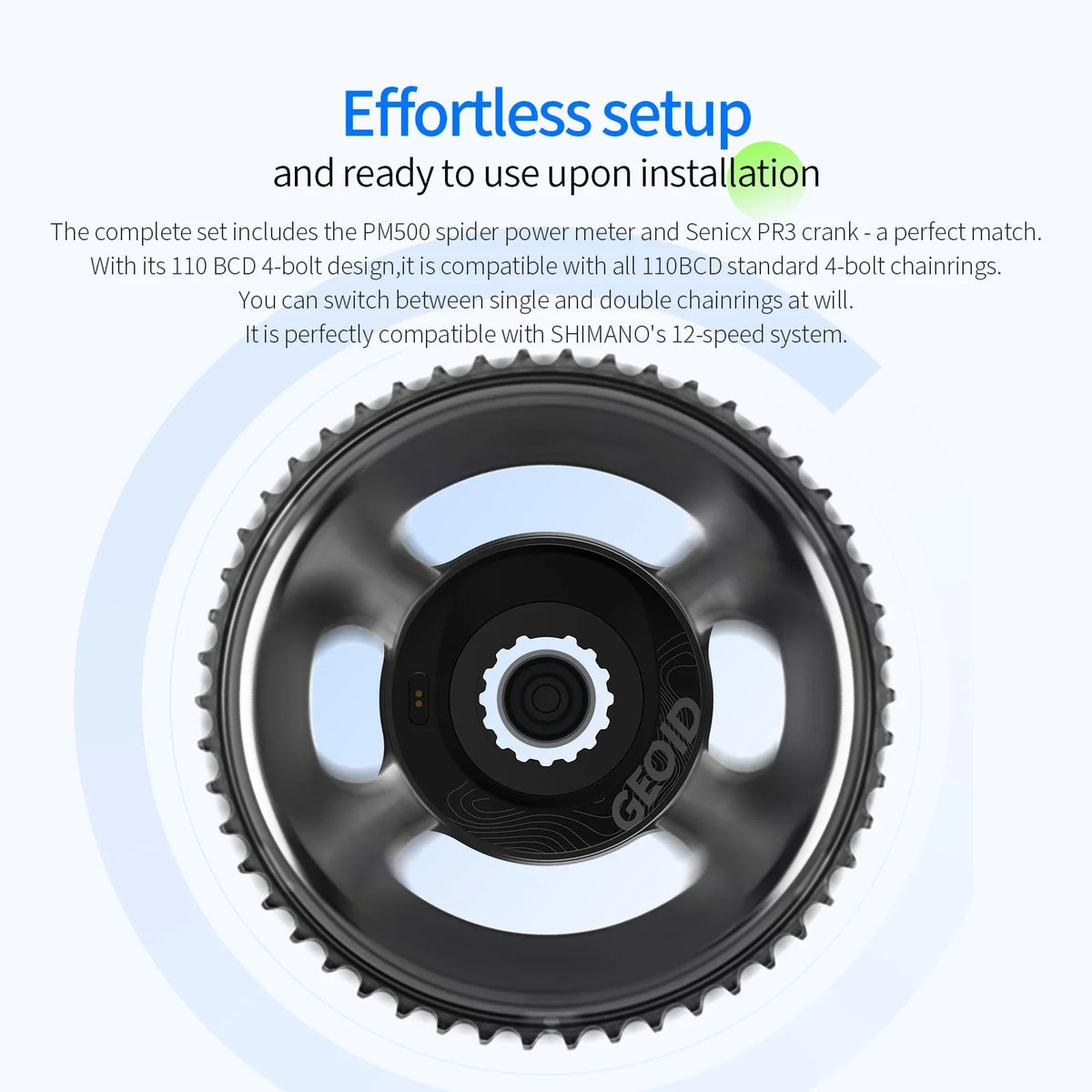 GEOID PM500 Bike Power Meter Crankset