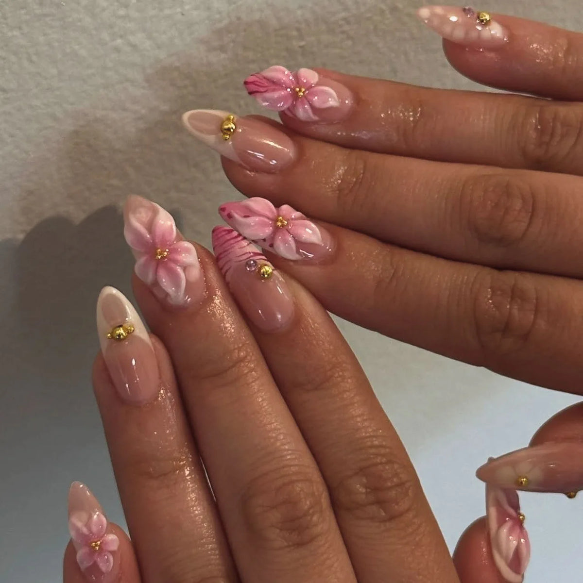 Almond Pearl Press-On Nail Kit, 24 Pieces