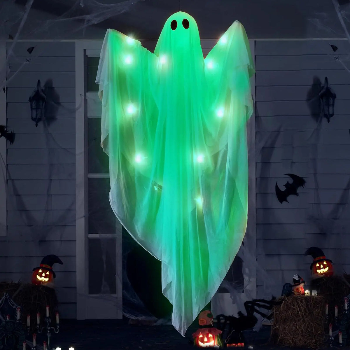Halloween 47 in Hanging Light-Up Ghost with LED Lights
