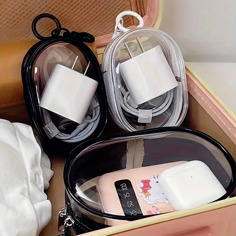 Mini Clear Zipper Pouch with Keychain Loop