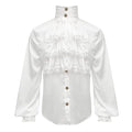 Summer Holiday Masquerade Men'S Clothing Medieval Cos European And Retro Vintage Dress Shirt Halloween Costume Camisas De Hombre