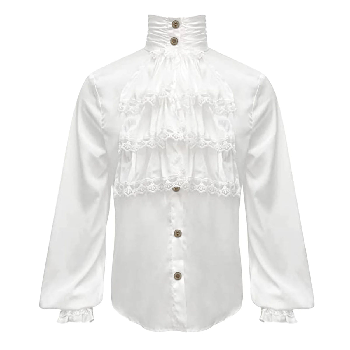 Summer Holiday Masquerade Men'S Clothing Medieval Cos European And Retro Vintage Dress Shirt Halloween Costume Camisas De Hombre
